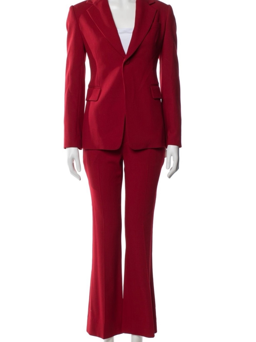 A.L.C. Crimson Tailored Blazer & Flared Pants Set